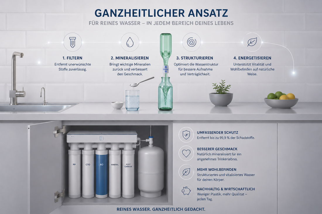 Unser ganzheitliches Trinkwasserprinzip in 4 Schritten