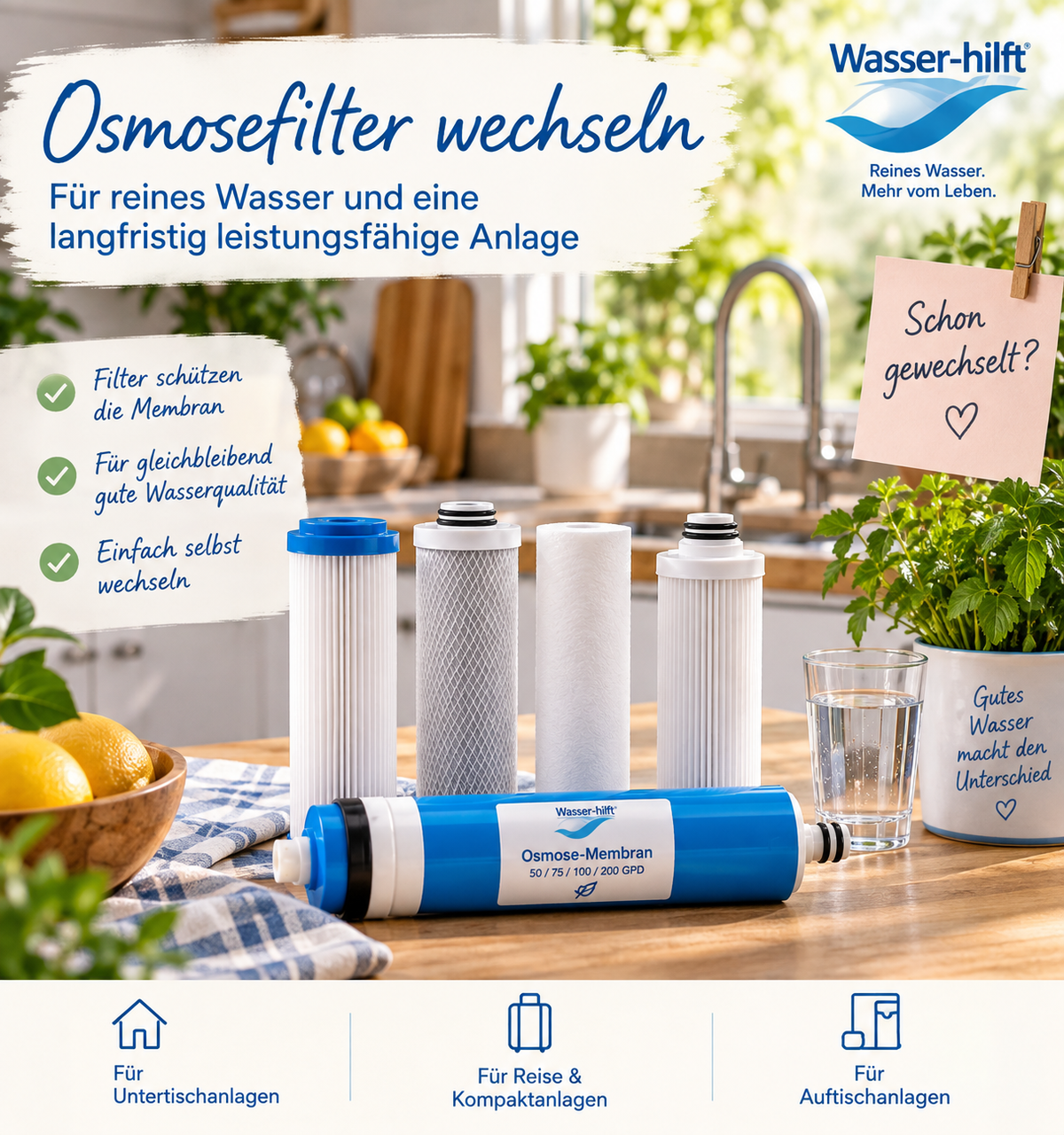 Osmosefilter wechseln: Warum regelmäßiger Filterwechsel und Wartung wichtig sind - und wie oft eigentlich genau?