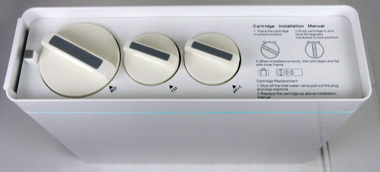 Die Ästhetische  Premium-Direct‑Flow Umkehrosmoseanlage (500 GPD) für die Arbeitsplatte mit LED‑Monitoring & Wasserwirbler ~ vital-RO ZEN-DirectFlow 500