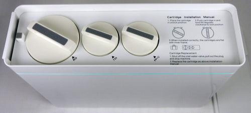 Die Ästhetische  Premium-Direct‑Flow Umkehrosmoseanlage (500 GPD) für die Arbeitsplatte mit LED‑Monitoring & Wasserwirbler ~ vital-RO ZEN-DirectFlow 500