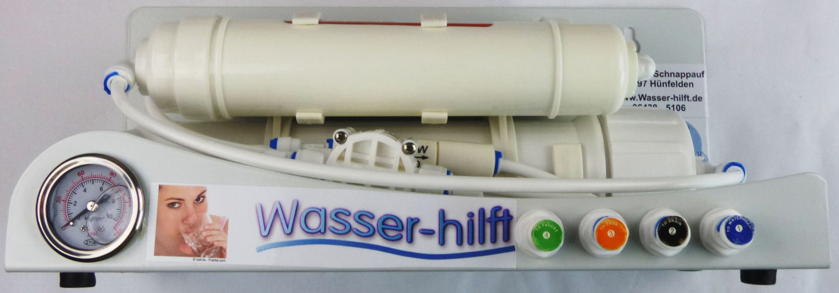 Die Kompakte: 3-stufige Osmose-Anlage ohne Tank für mobile/enge Zwecke ~ vital-RO-compact-3