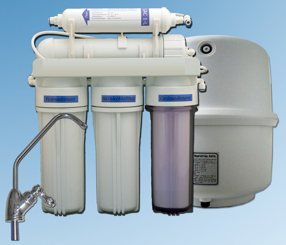 Die Solide mit Tank: 5-stufige Osmose-Anlage zum Untertisch-Einbau ~ vital-RO-solid-5m